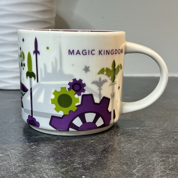 Disney Parks Starbucks Magic Kingdom Tomorrowland Ceramic Mug You Are Here - Picture 1 of 7